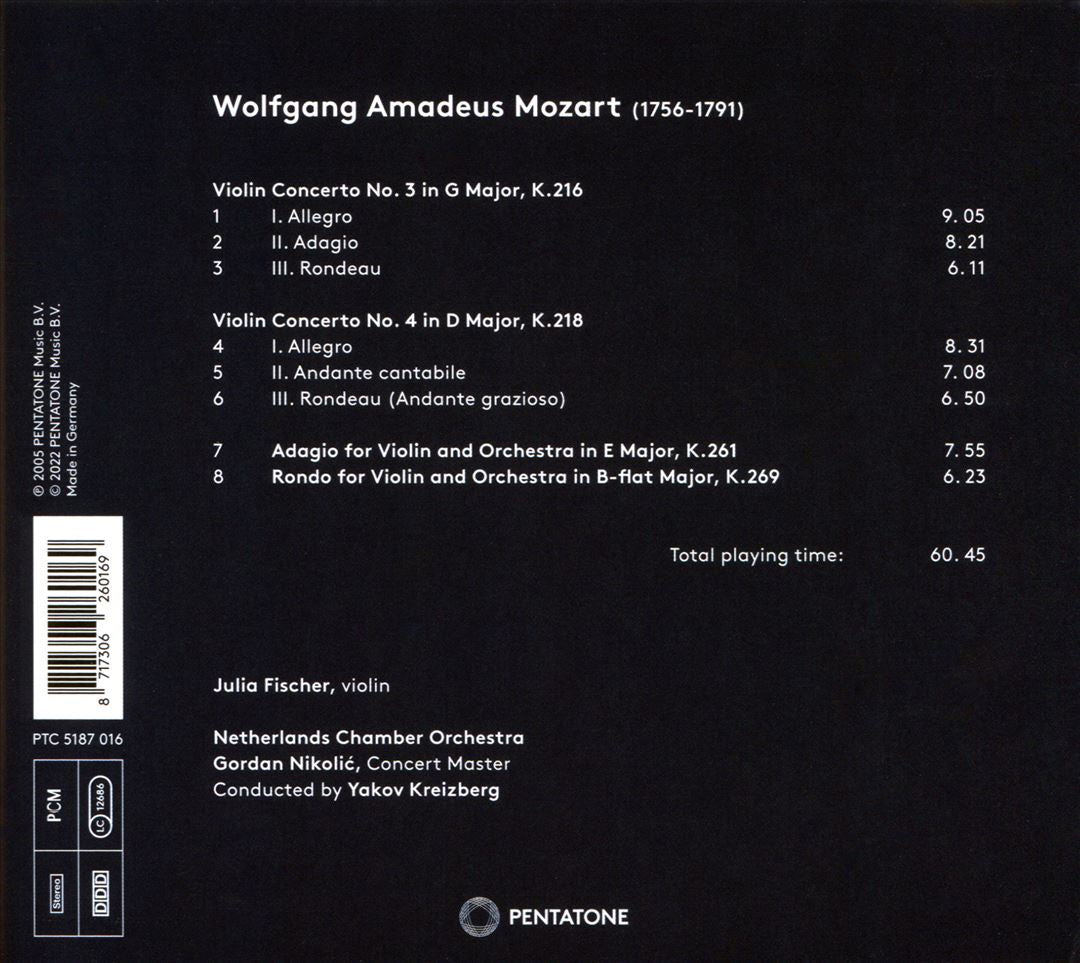 W.A. Mozart: Violin Concertos Nos. 3 & 4  cover art