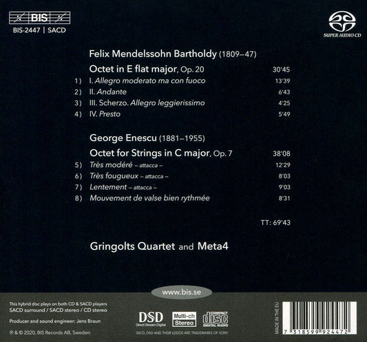 Mendelssohn, Enescu: Octets cover art