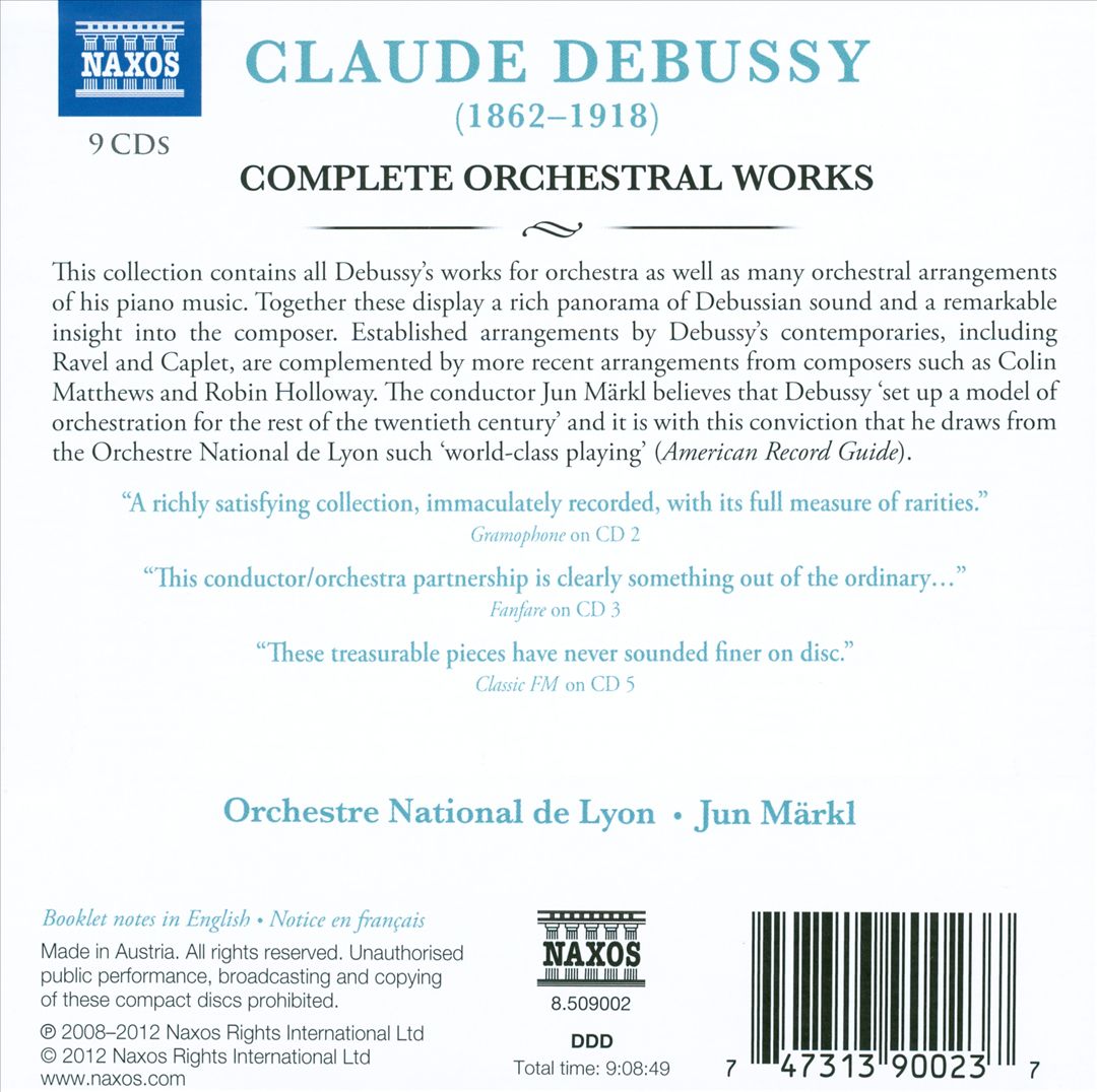 Debussy: Complete Orchestral Works cover art