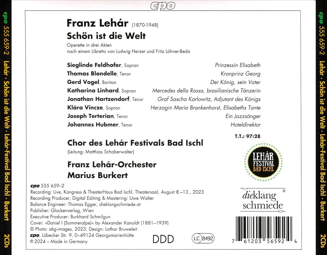 Franz Lehár: Schön ist die Welt cover art