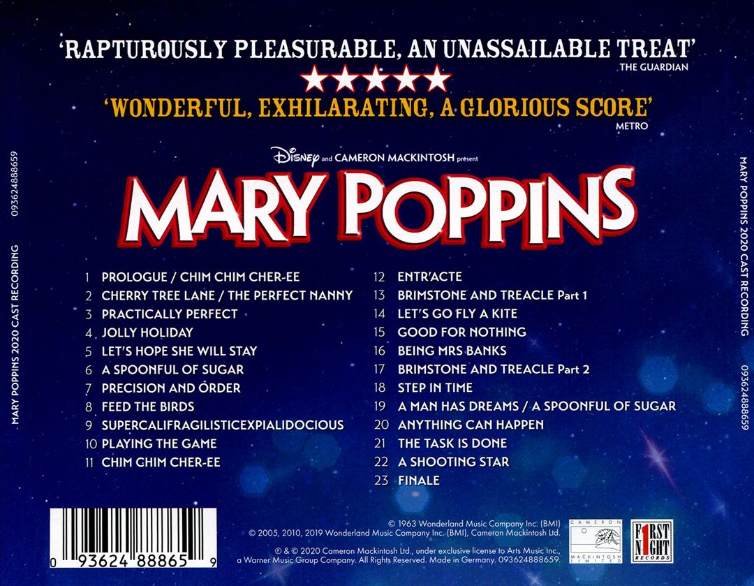 Mary Poppins: The Definitive Supercalifragilistic 2020 Cast Recording [Live At the Prince Edward Theatre] cover art
