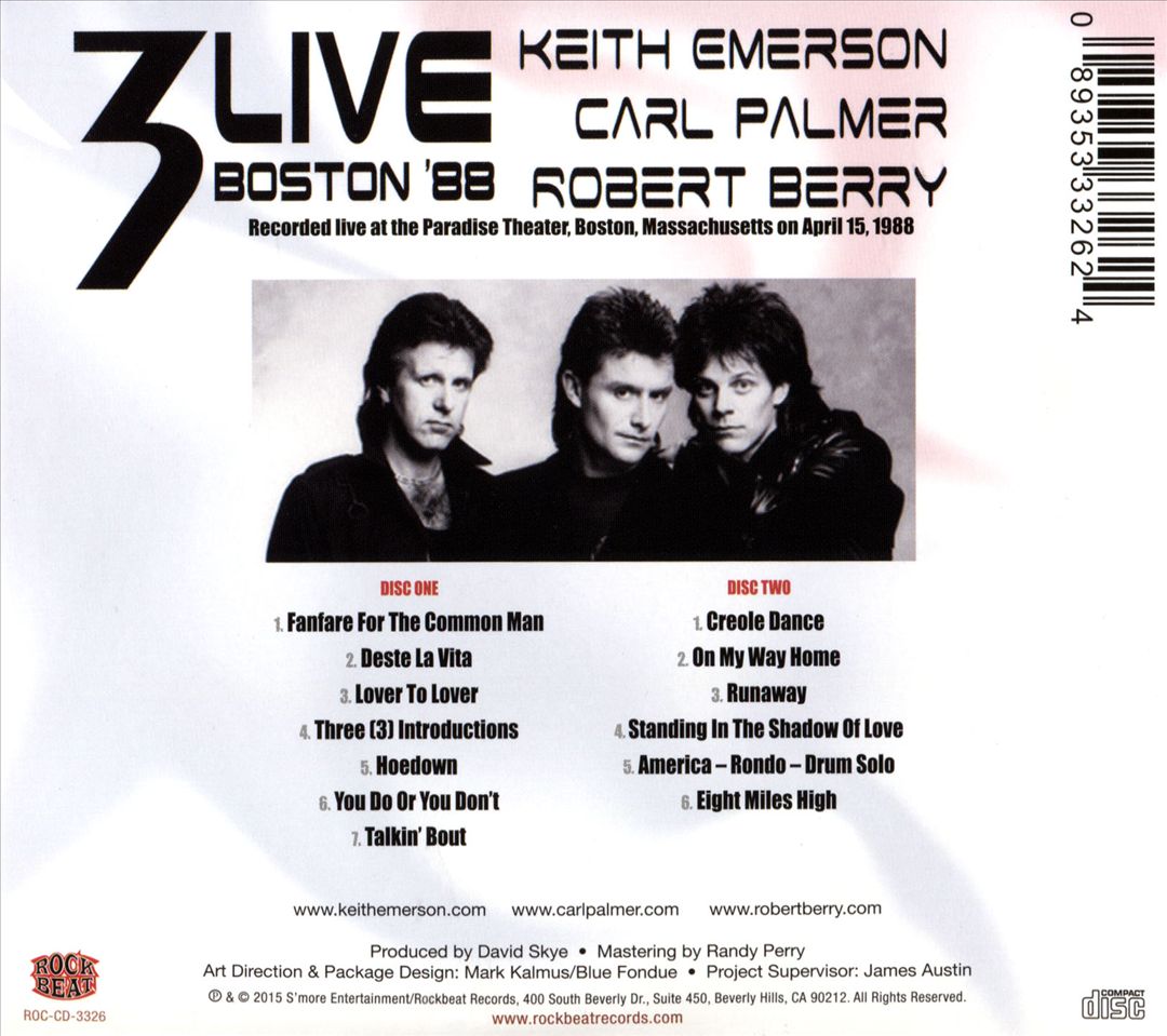 Live in Boston, 1988 cover art