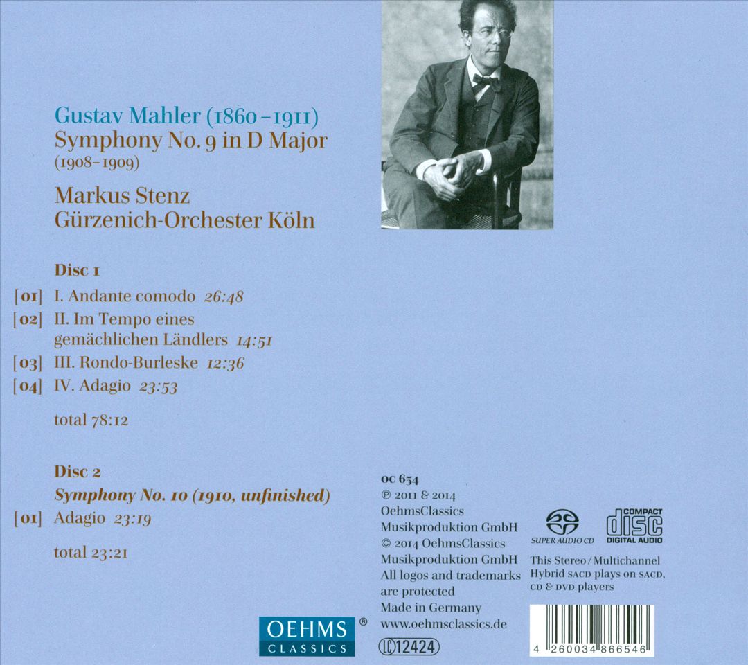 Gustav Mahler: Symphonies Nrs. 9 & 10 (Adagio) cover art