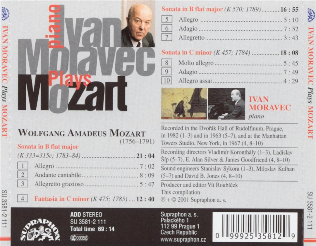 Ivan Moravec Plays Mozart cover art