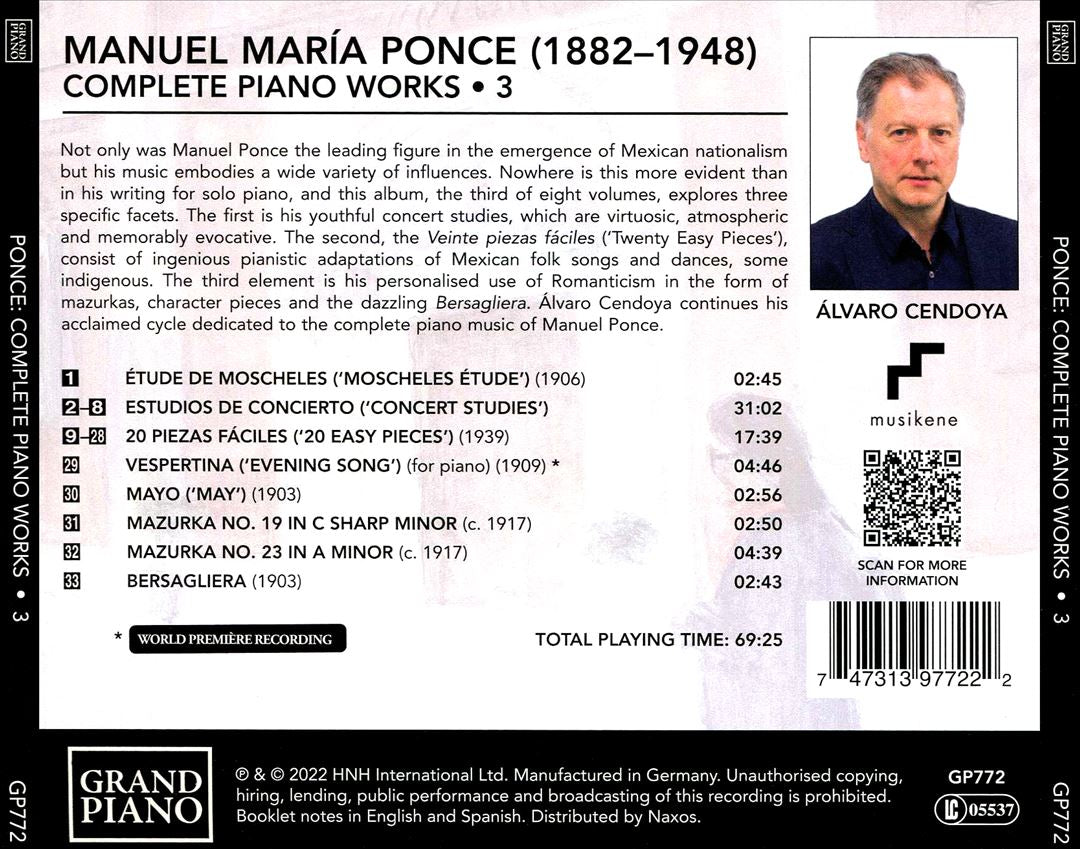 Ponce: Complete Piano Works, Vol. 3 cover art