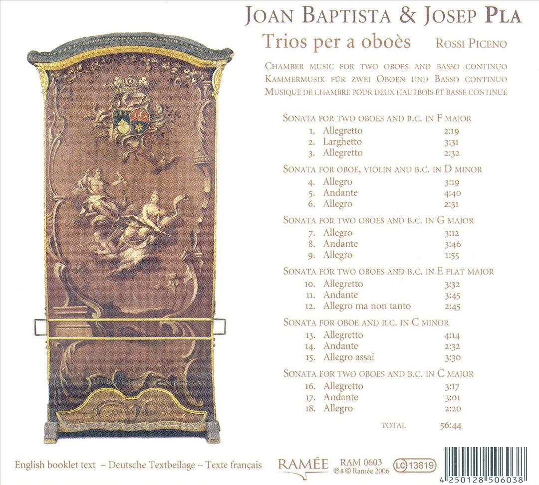 Joan Baptista & Josep Pla: Trios per a oboès cover art