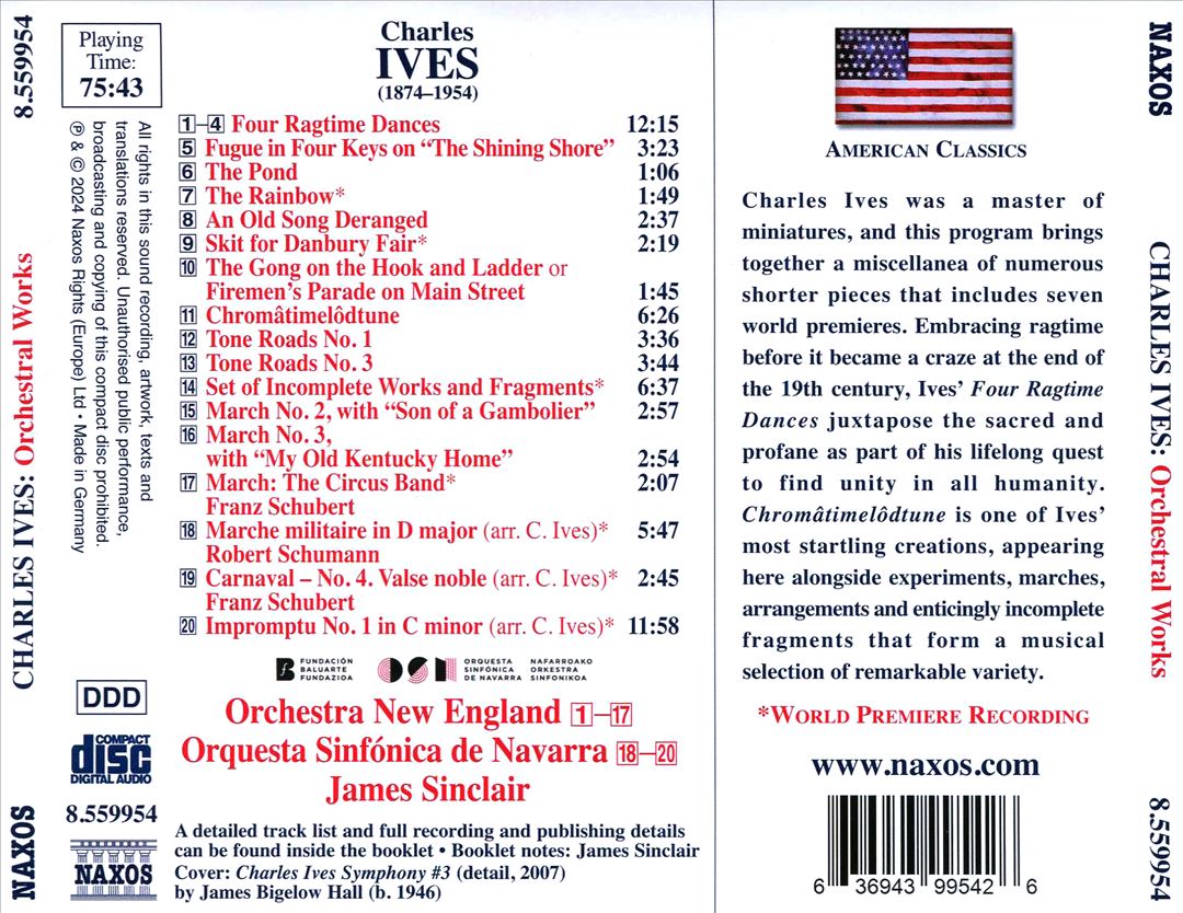Charles Ives: Orchestral Works cover art