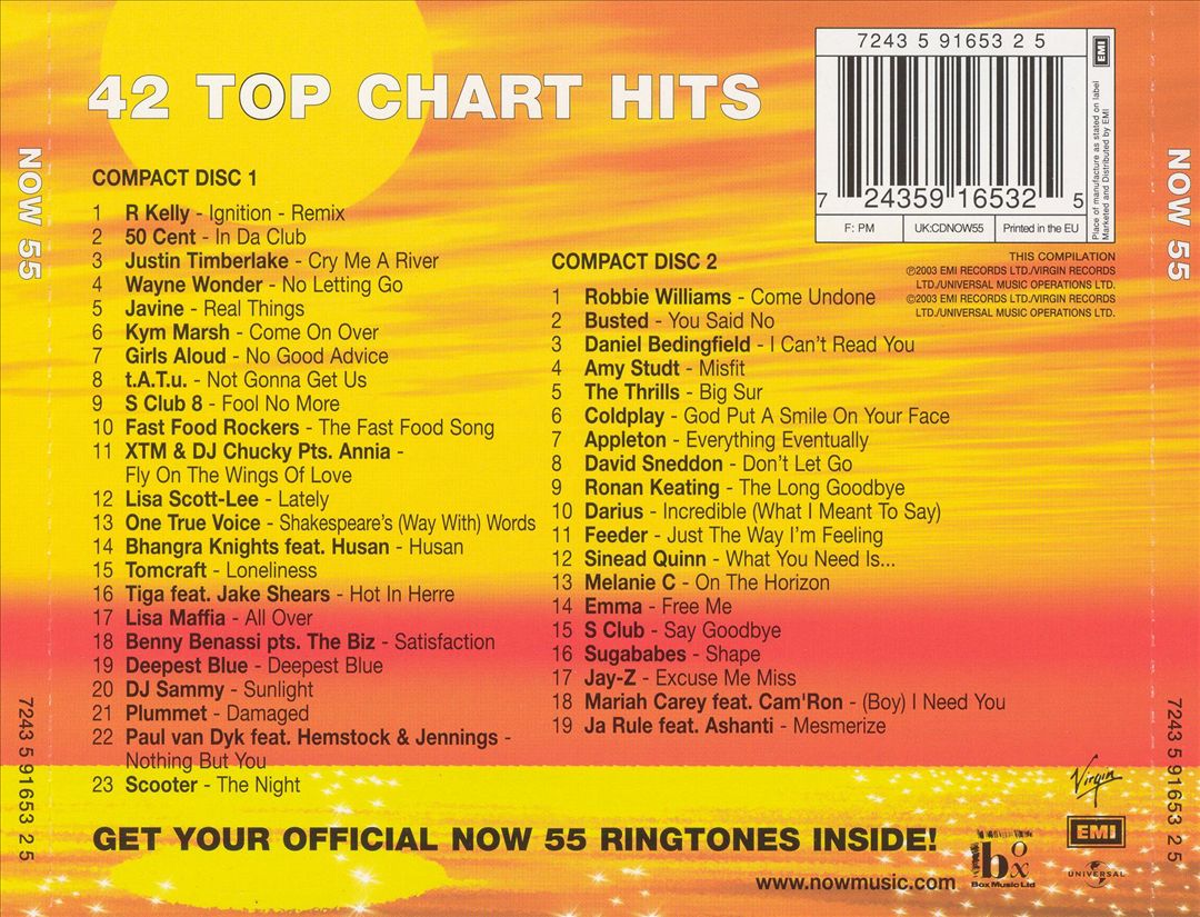 Now That's What I Call Music! 55 [UK] cover art