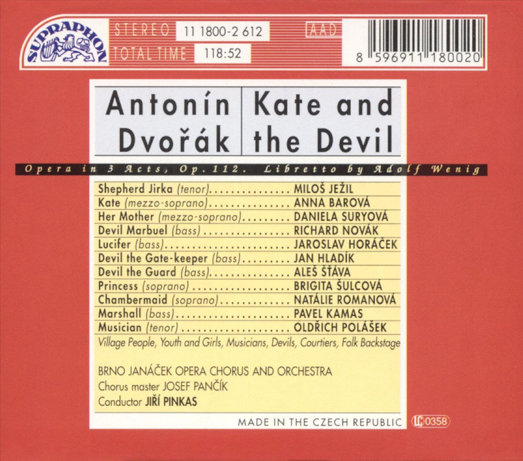 Dvorak: Kate and the Devil (Cert a Kácal) cover art