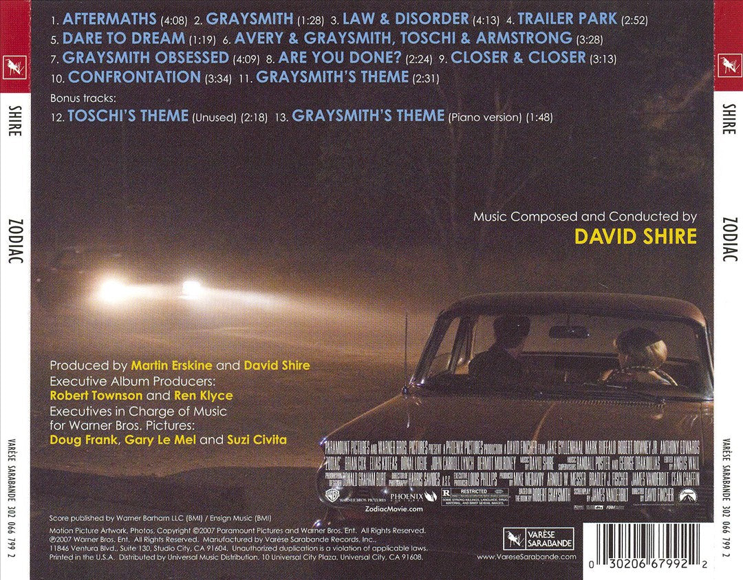 Zodiac [Original Motion Picture Score] cover art