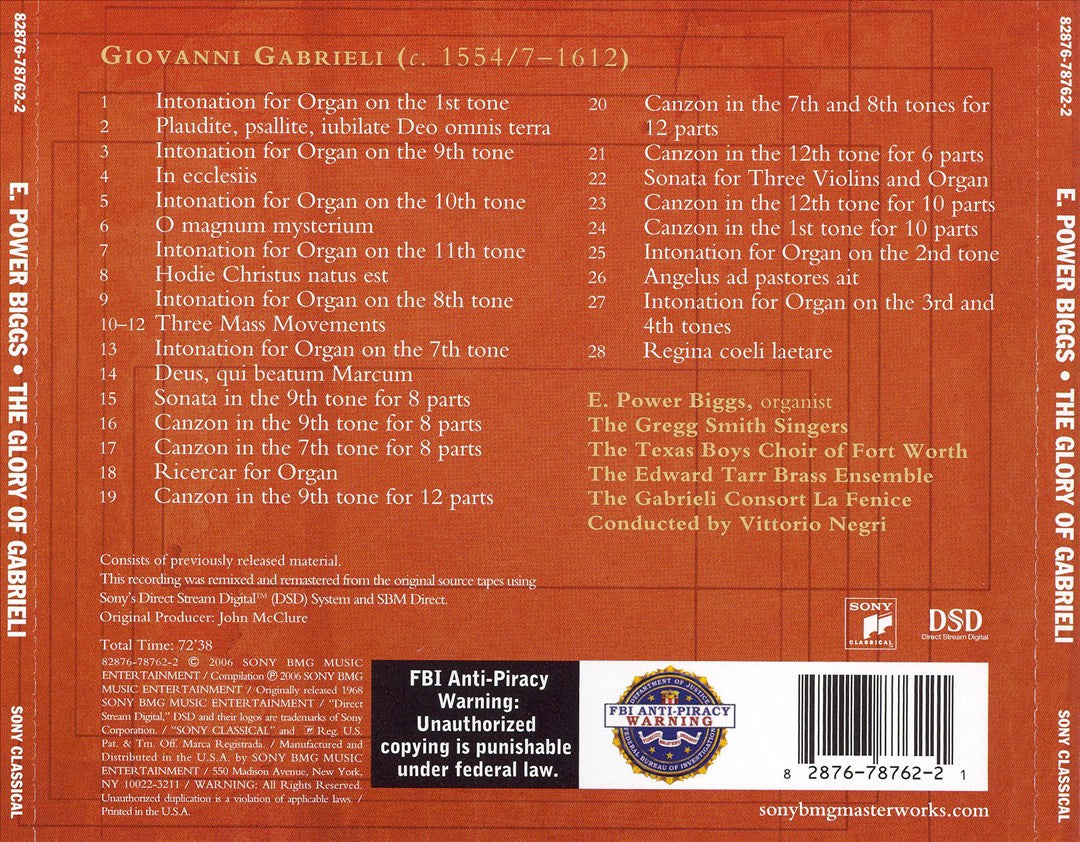 Glory of Gabrieli cover art