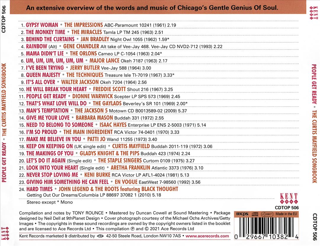 People Get Ready: Curtis Mayfield Songbook cover art