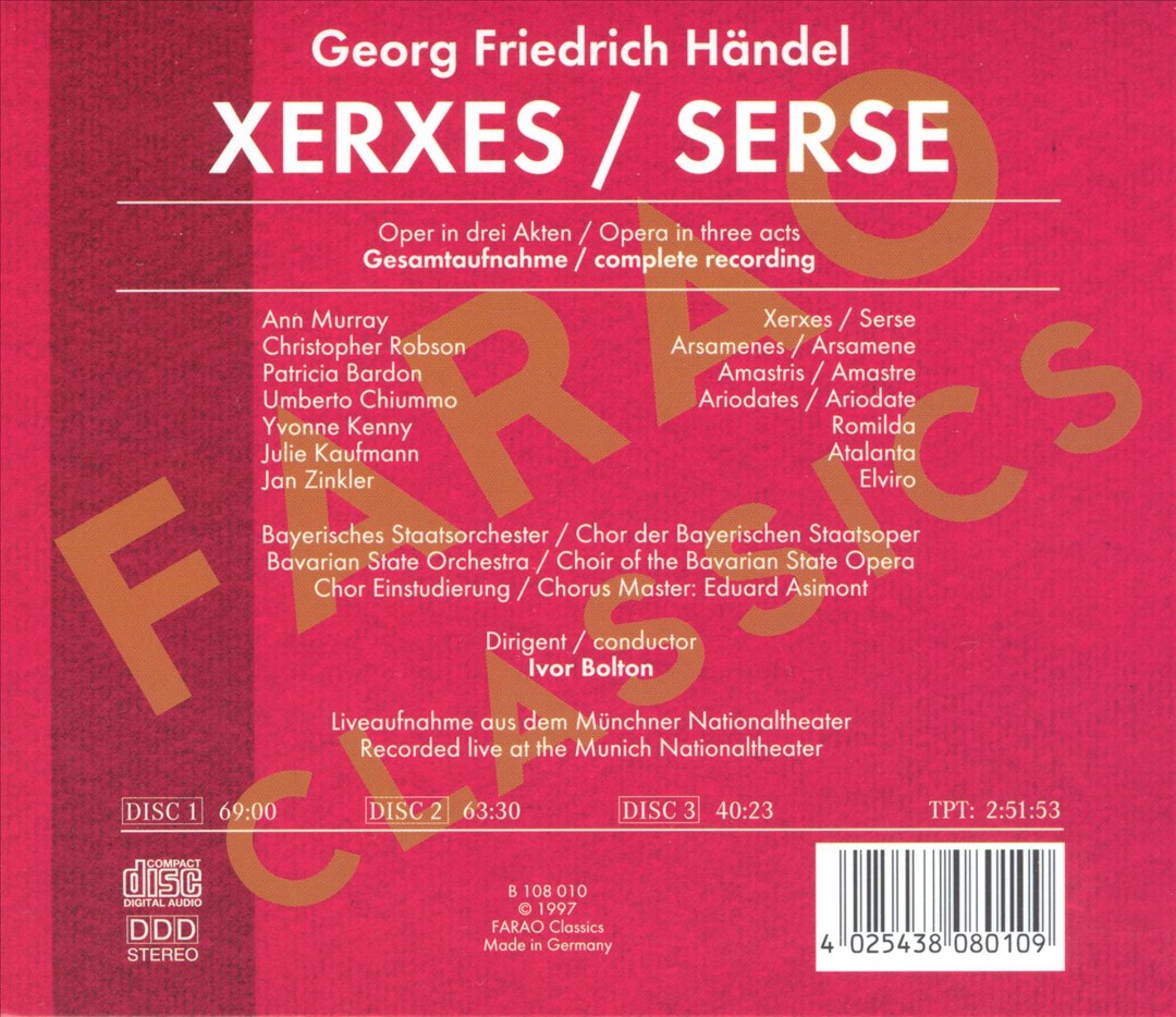 Händel: Xerxes cover art