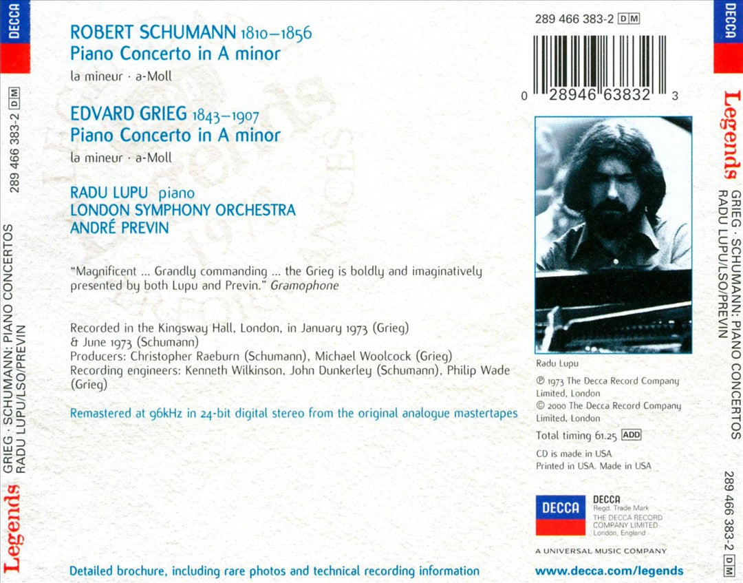 Grieg & Schumann: Piano Concertos cover art