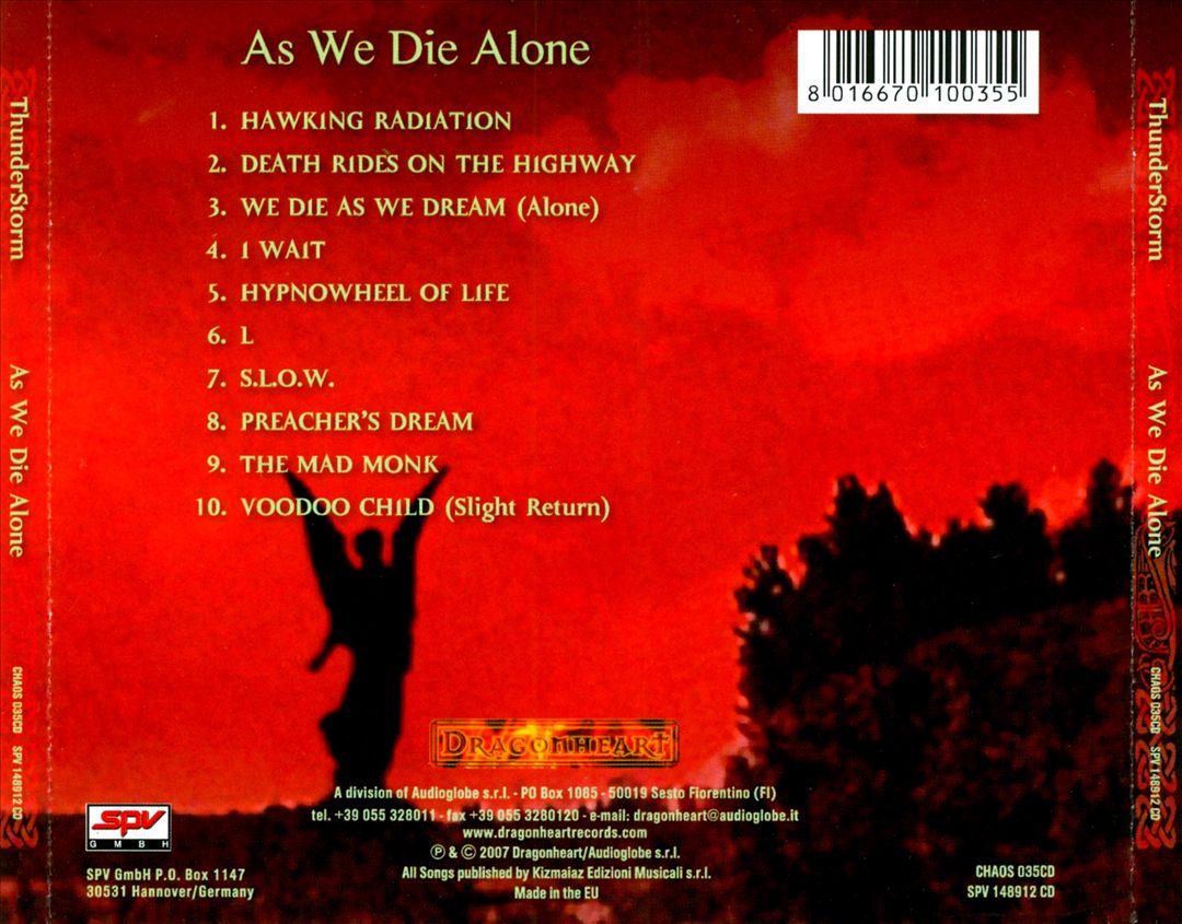 As We Die Alone cover art
