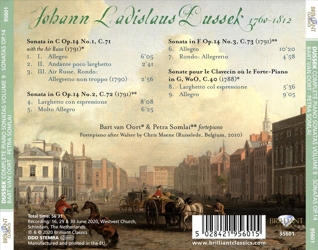 Dussek: Complete Piano Sonatas, Vol. 9 - Sonatas Op.1 4 Nos. 1-3 & Sonate pourle Clavecin cover art