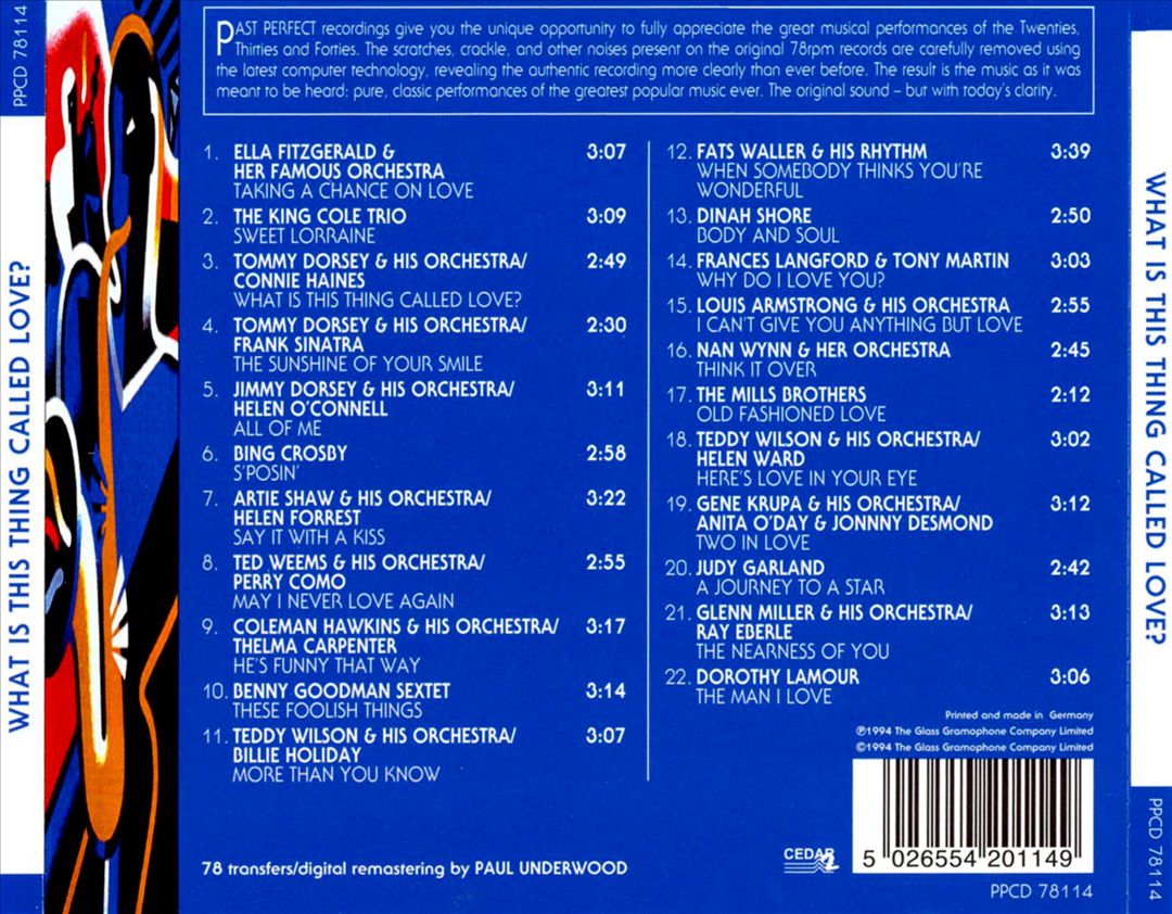 What Is This Thing Called Love? Cool Love Songs cover art