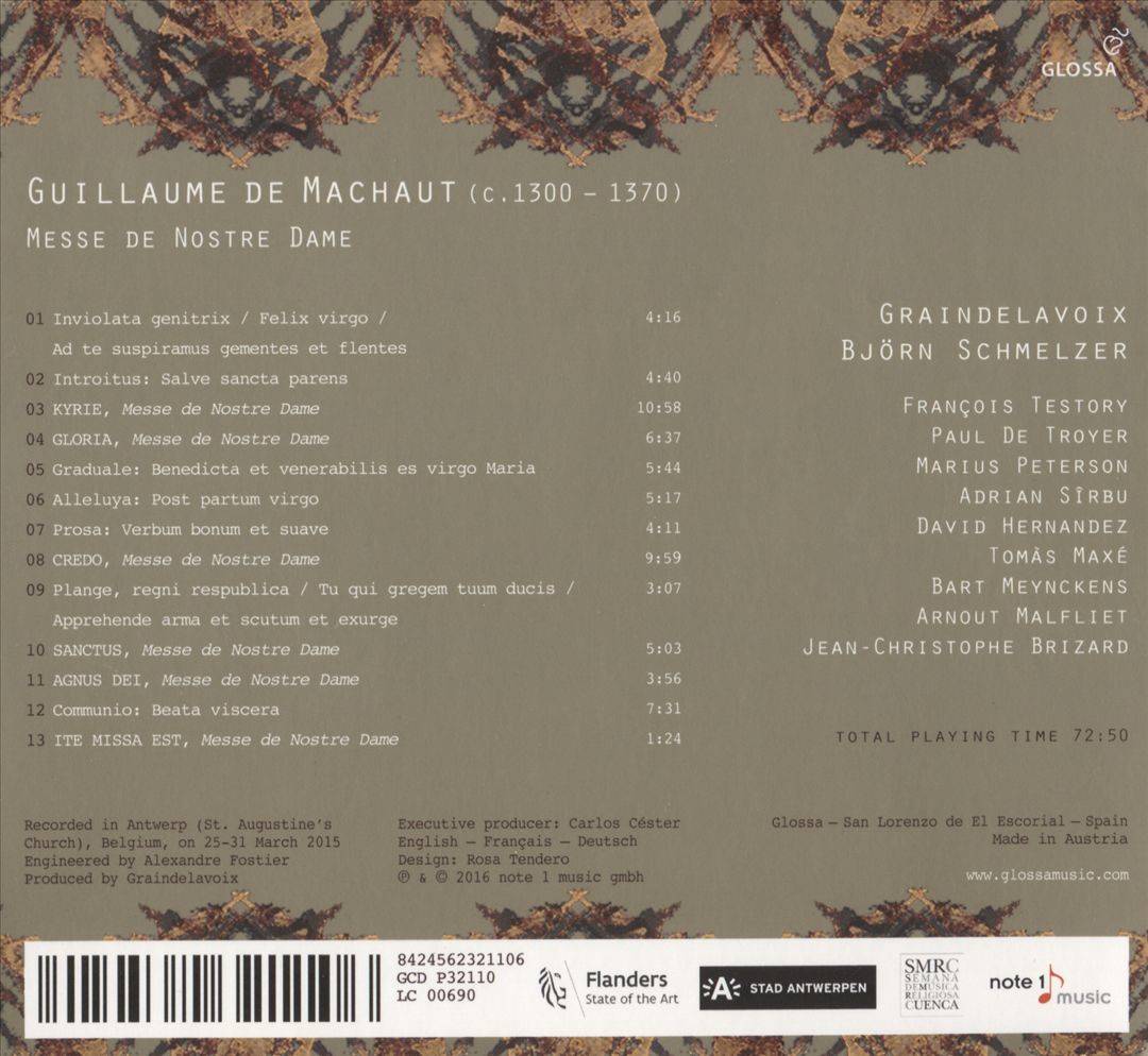 Guillaume de Machaut: Messe de Nostre Dame cover art