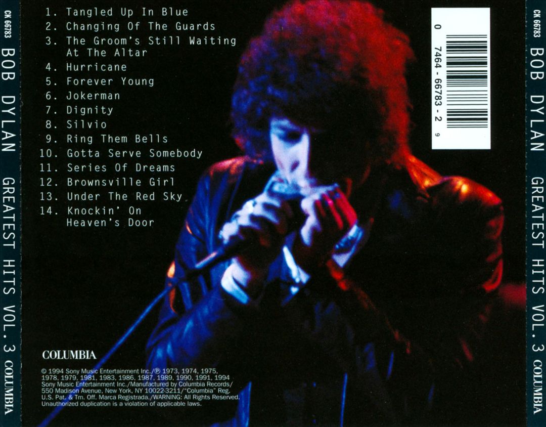 Bob Dylan's Greatest Hits, Vol. 3 cover art