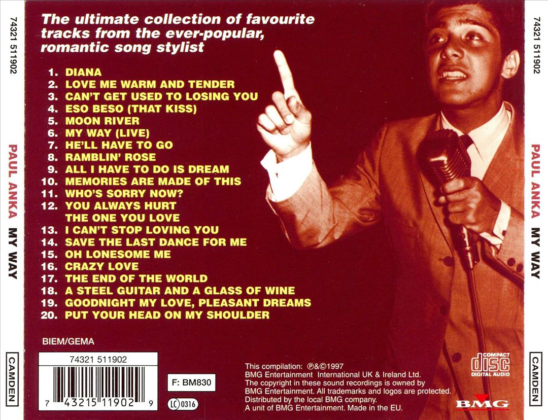 My Way: Very Best of Paul Anka cover art