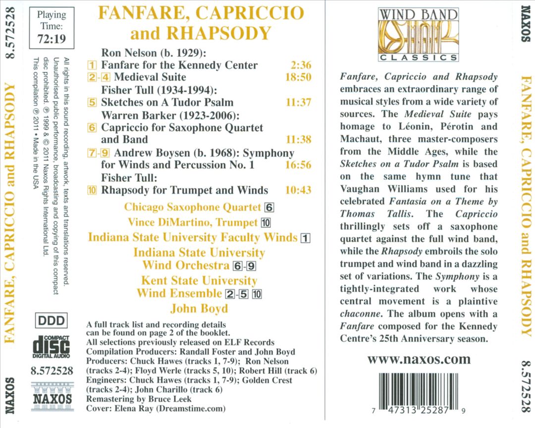 Fanfare, Capriccio & Rhapsody cover art