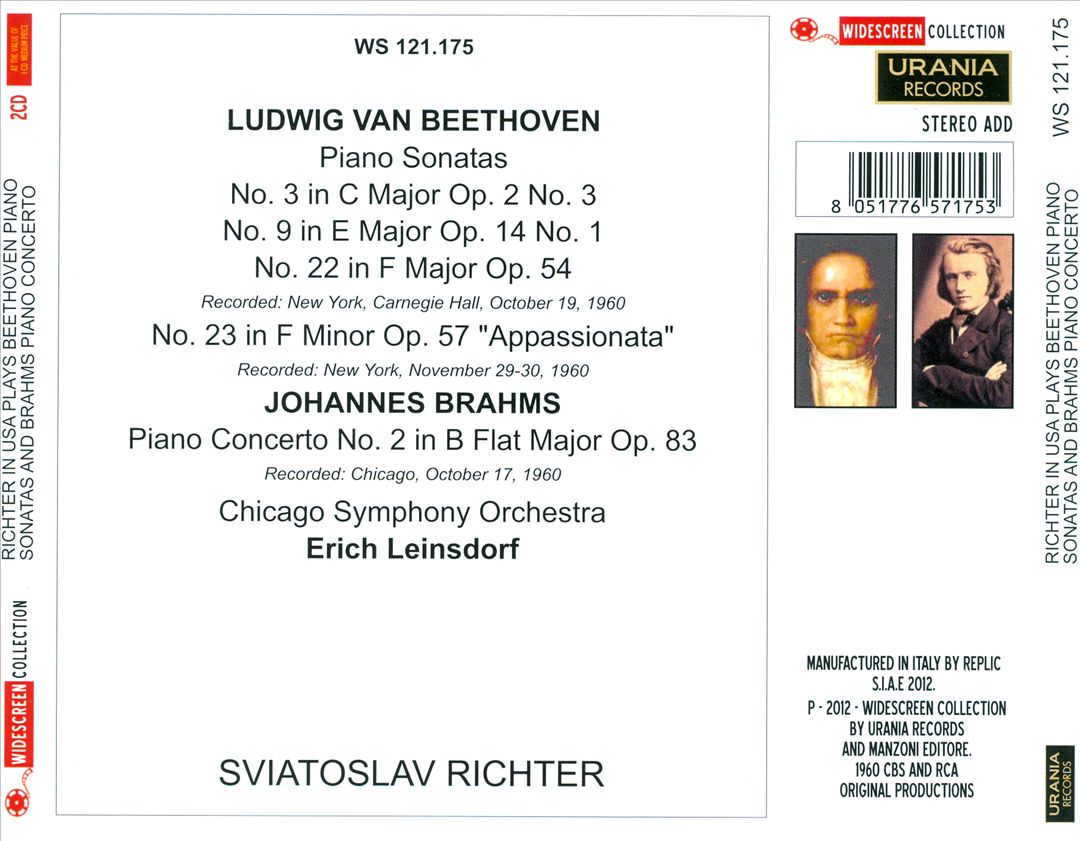 Richter in America, 1960 cover art