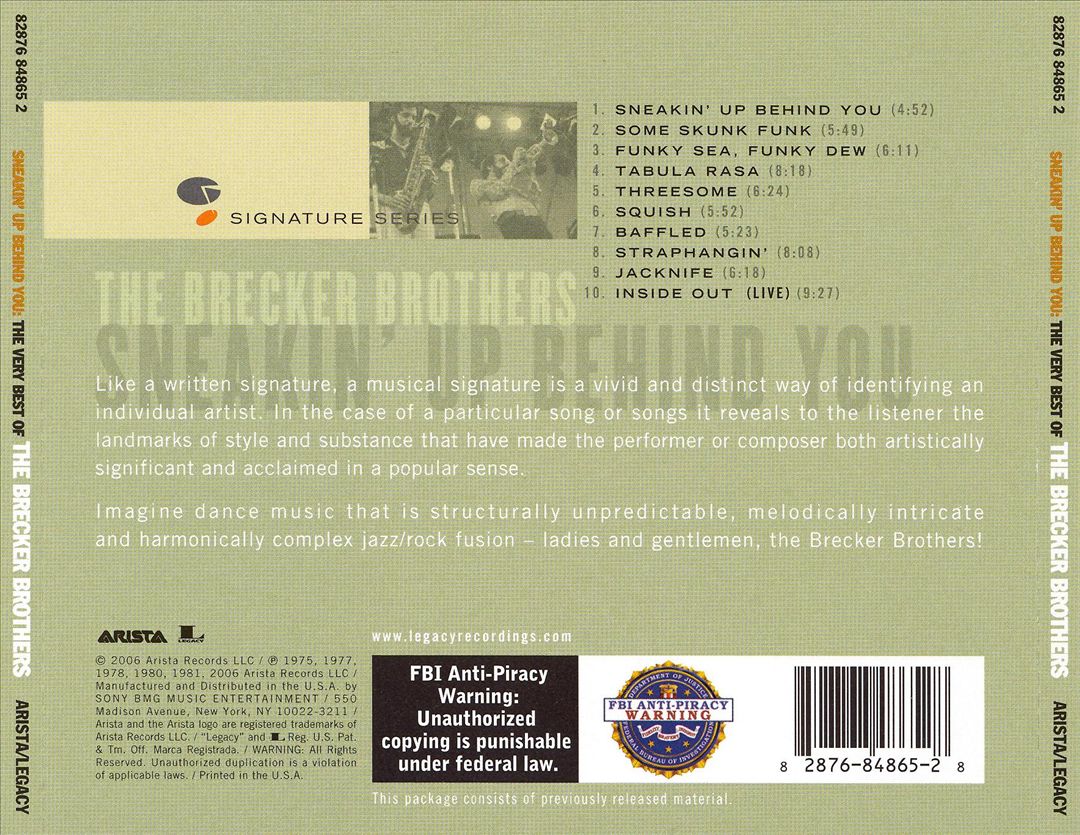 Sneakin' Up Behind You: The Very Best of the Brecker Brothers cover art