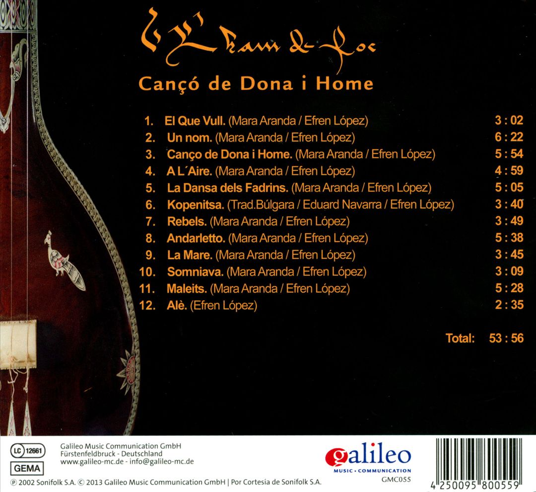 Cançó de Dona I Home cover art