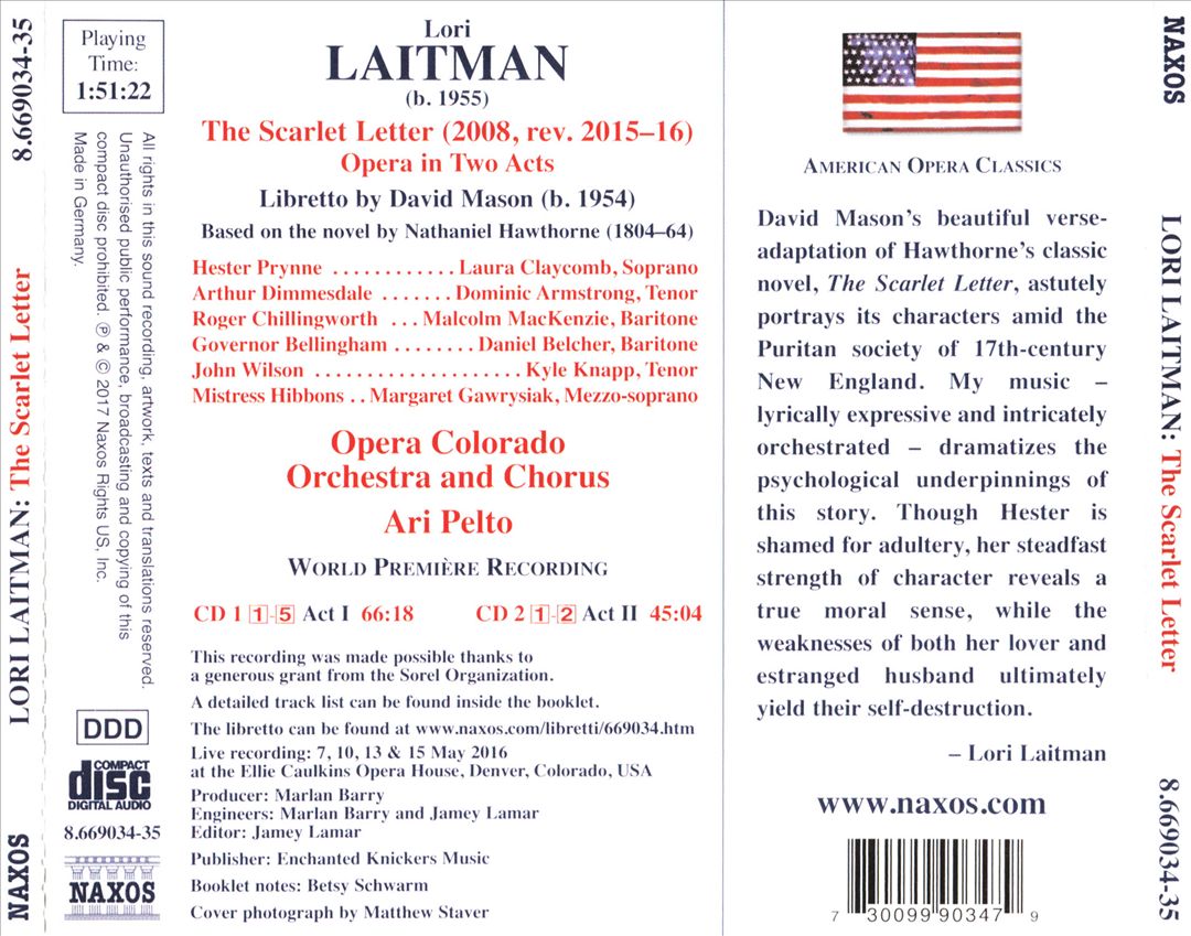 Lori Laitman: The Scarlet Letter cover art