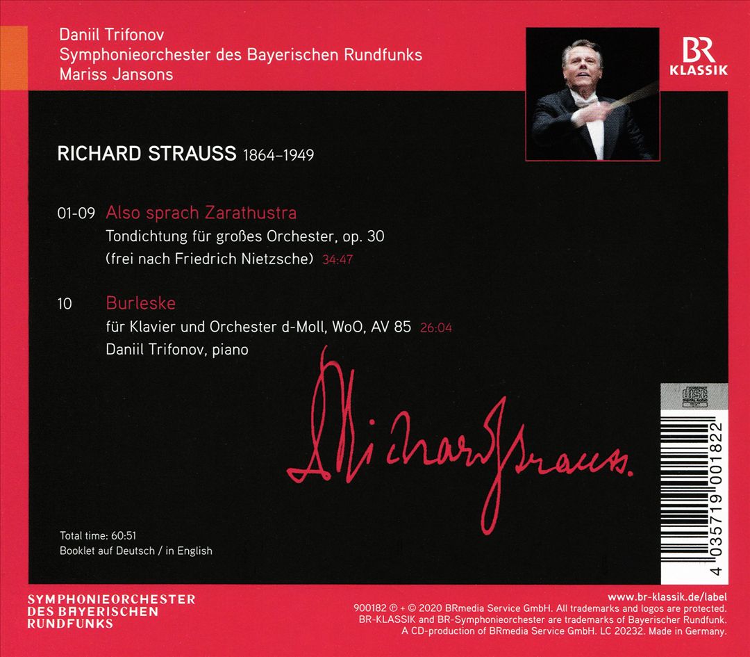 Strauss: Also sprach Zarathustra; Burleske cover art