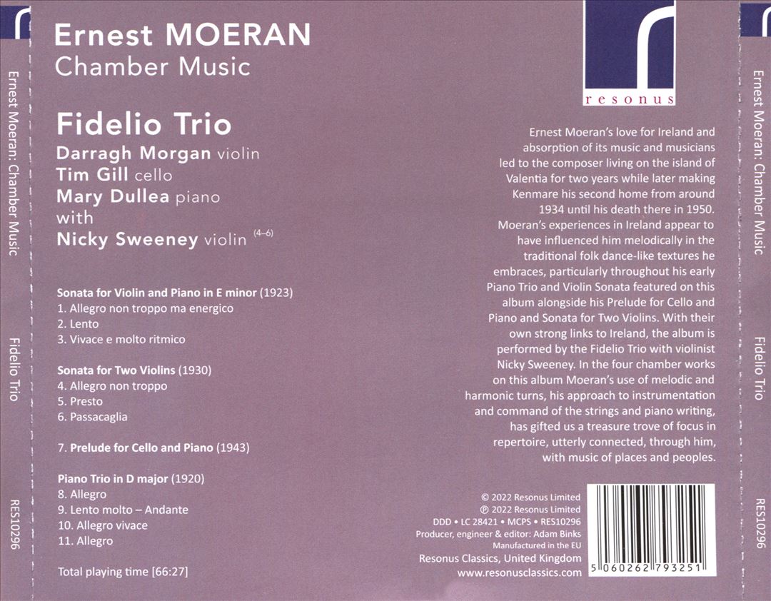 Ernest Morean: Chamber Music cover art