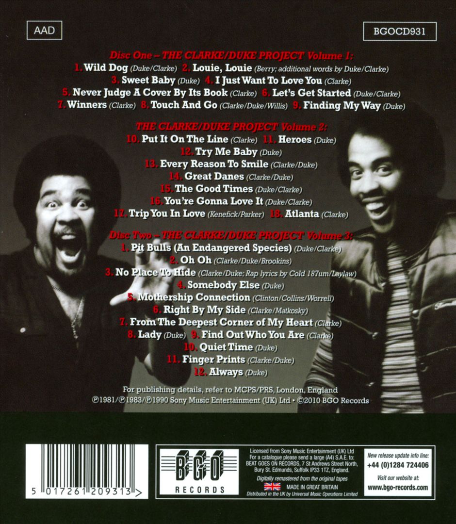Clarke/Duke Project, Vols. 1-3 cover art
