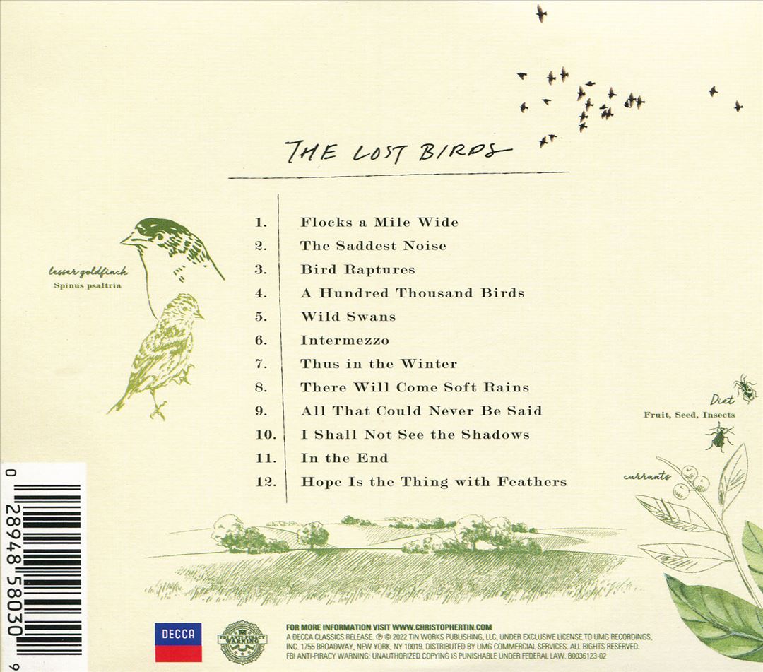 Christopher Tin: The Lost Birds - An Extinction Elegy cover art
