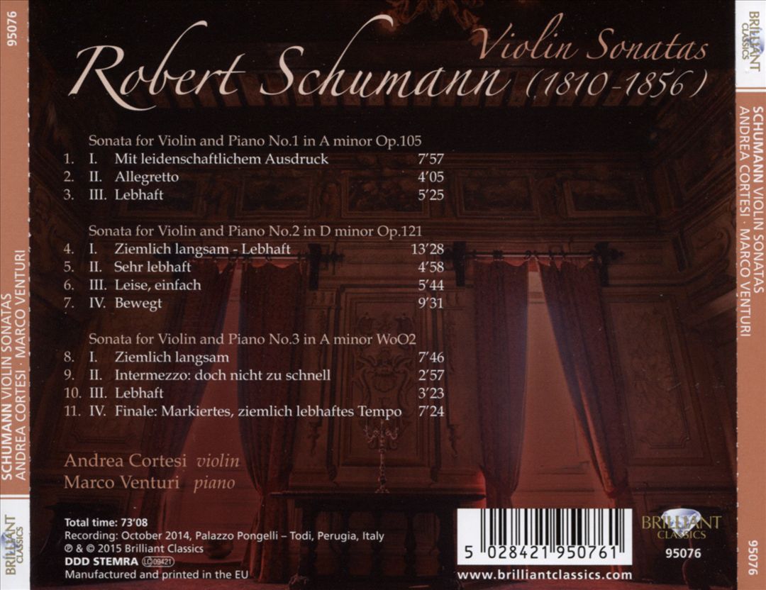 Schumann: Violin Sonatas cover art