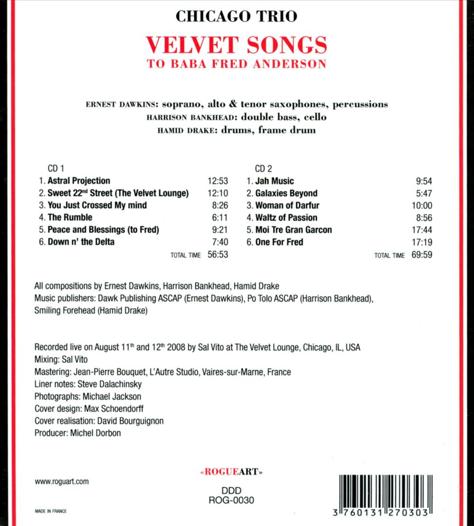 Velvet Songs: To Baba Fred Anderson cover art