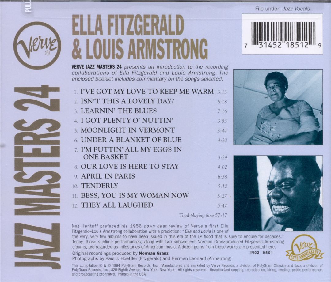Verve Jazz Masters 24: Ella Fitzgerald & Louis Armstrong cover art