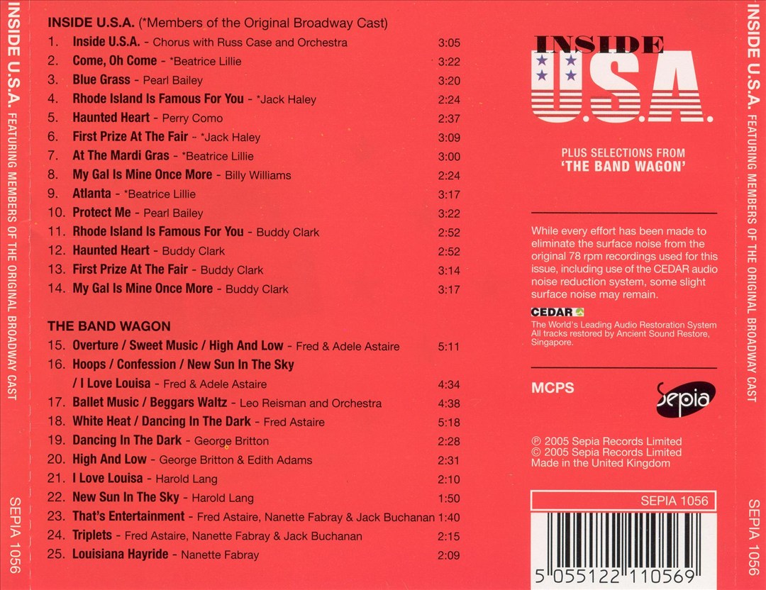 Inside U.S.A. / The Band Wagon cover art