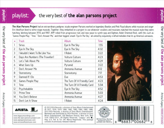 Playlist: The Very Best of the Alan Parsons Project cover art