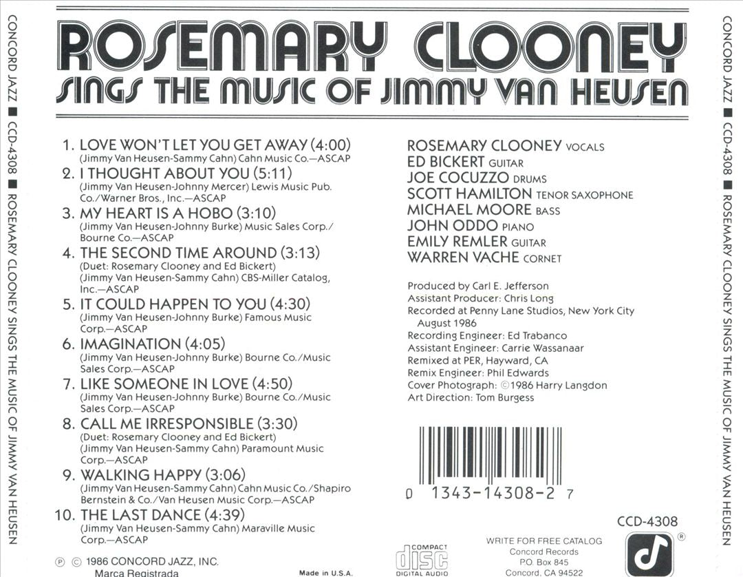 Sings the Music of Jimmy Van Heusen cover art