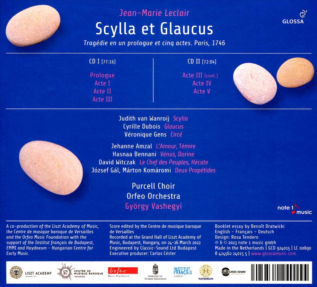Jean-Marie Leclair: Scylla et Glaucus cover art