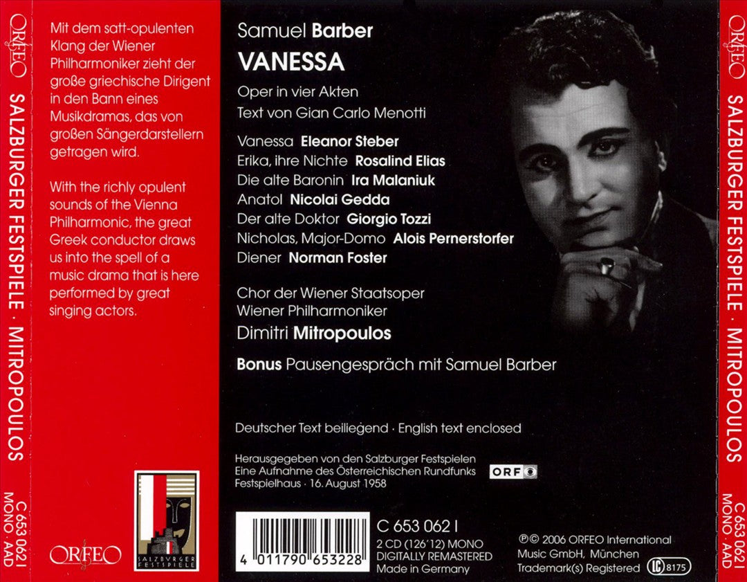 Barber: Vanessa cover art
