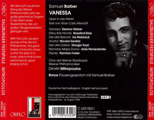 Barber: Vanessa cover art