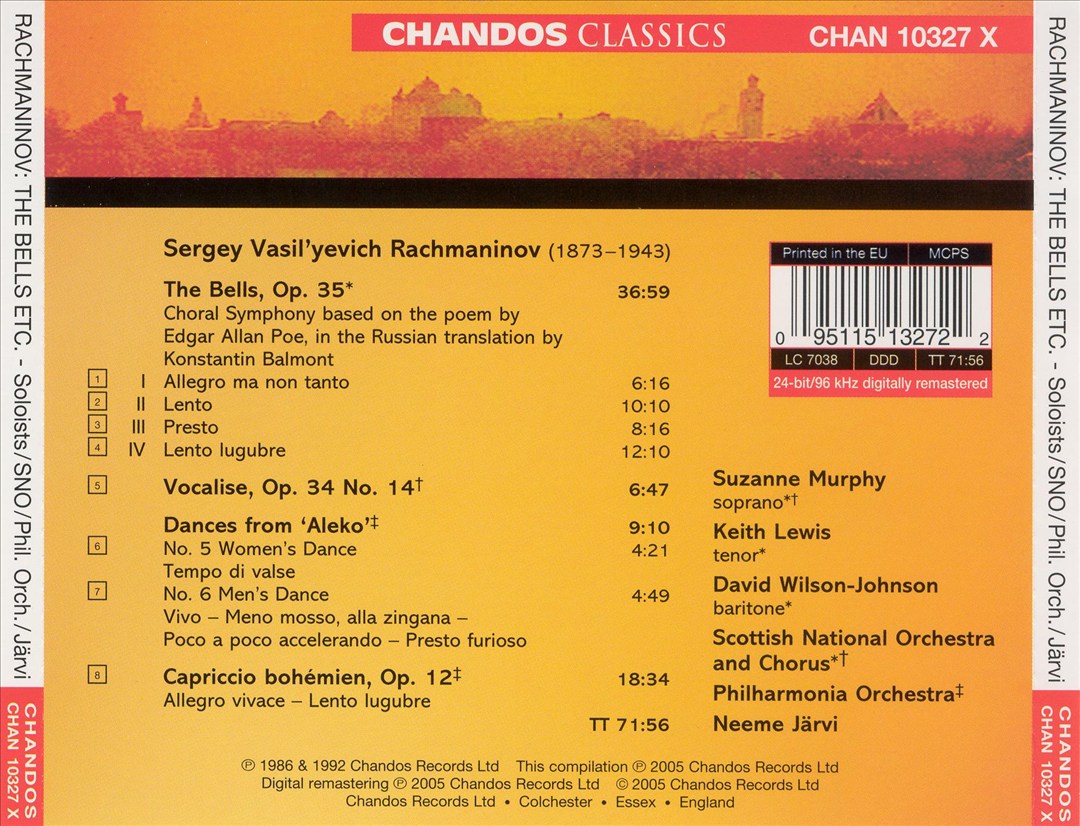 Neeme Järvi Conducts Rachmaninov cover art