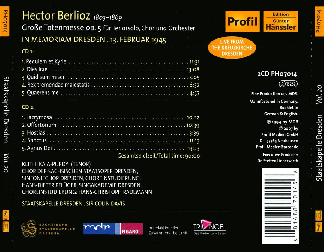 Berlioz: Große Totenmesse, Op. 5 cover art