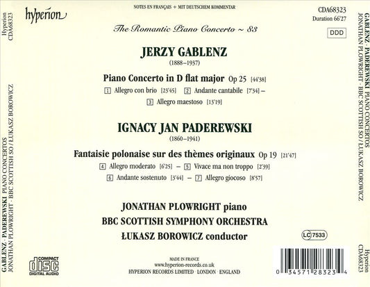 Romantic Piano Concerto, Vol. 83: Gablenz; Paderewski cover art
