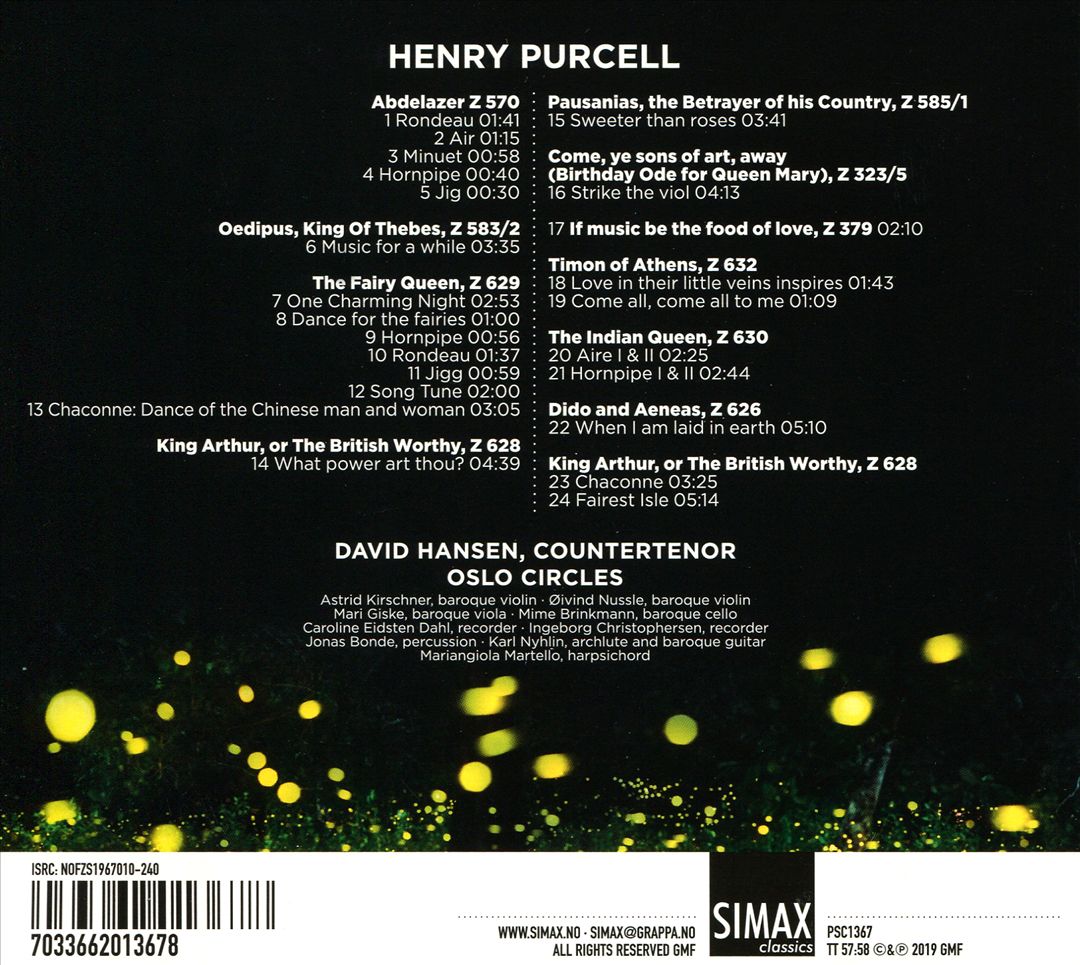 Henry Purcell: One Charming Night cover art