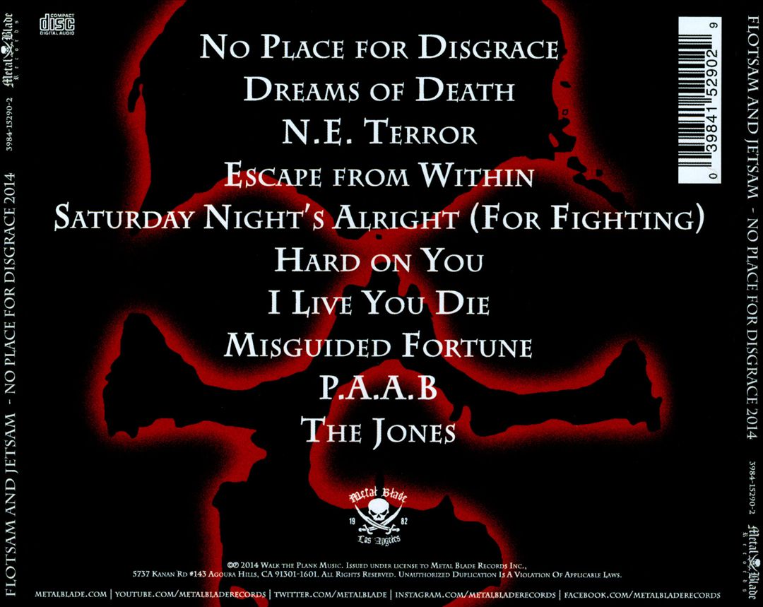 No Place for Disgrace [2014 Re-Recording] cover art