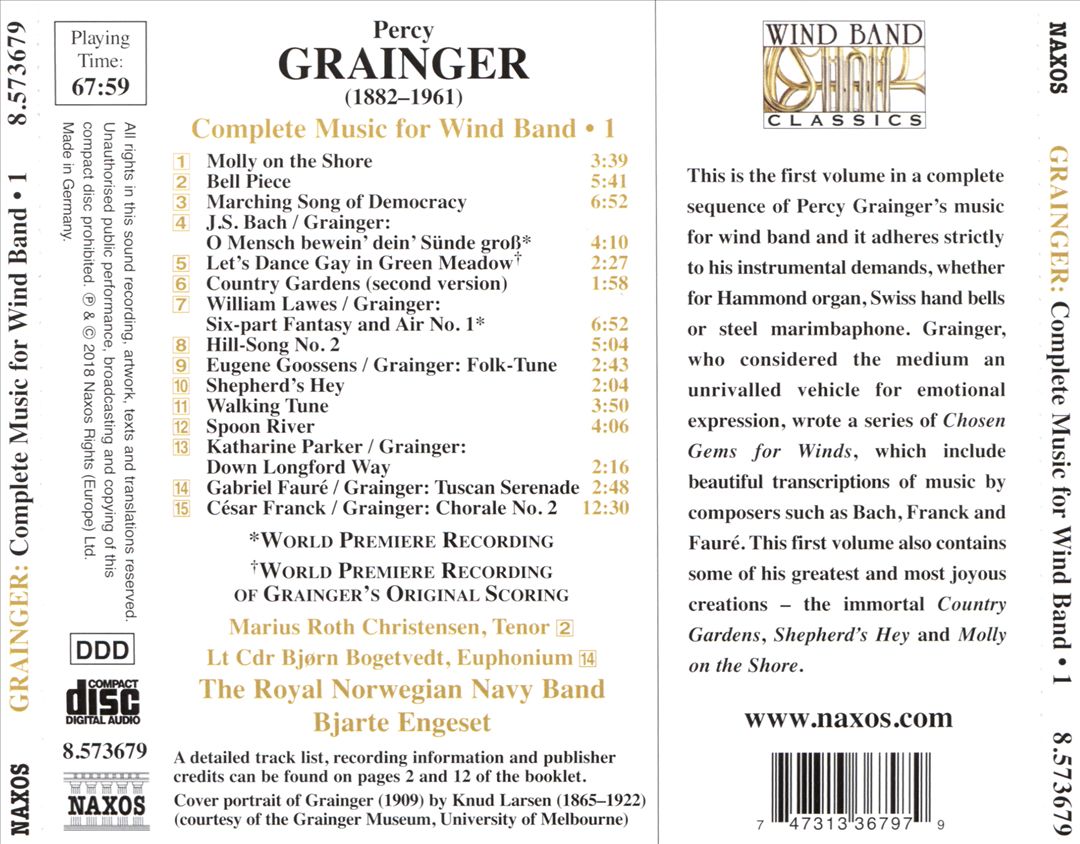 Percy Grainger: Complete Music for Wind Band, Vol. 1 cover art