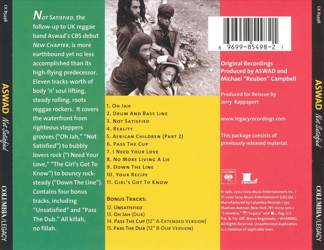 Not Satisfied [Expanded] cover art