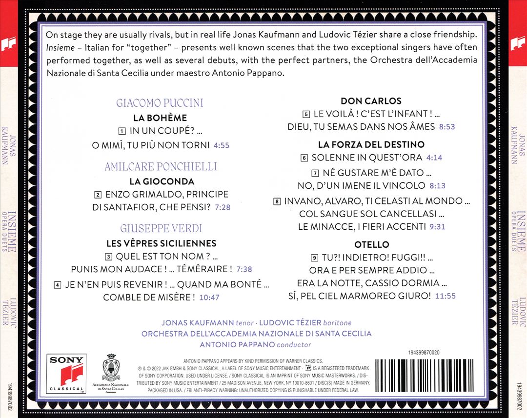 Insieme: Opera Duets cover art